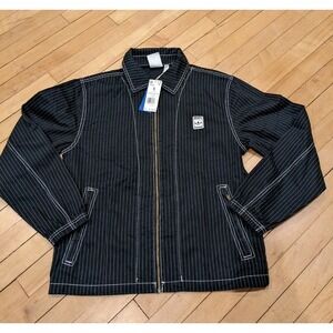 adidas Originals Wabash‎ Nylon Coach Jacket Black Full-Zip Men's Small NWT